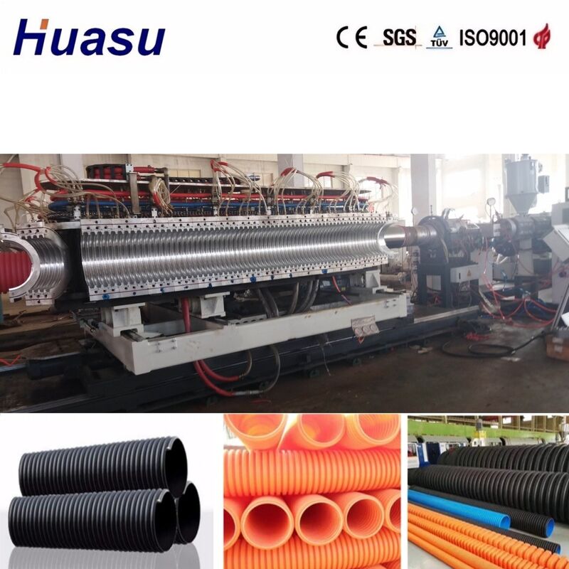 32mm-1600mm 파이프 직경, PLC 제어 및 높은 생산성을 갖춘 이중벽 골판 파이프 압출기