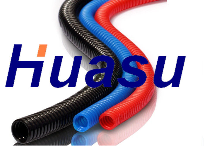 관 밀어남 선을 통과하는 철사와 케이블을 위한 PE 단 하나 벽 물결 모양 관 기계장치