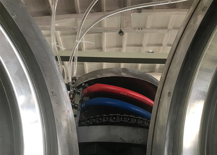 플라스틱 PE PP PVC HDPE 관 밀어남 기계 두 배 벽 물결 모양 관 선