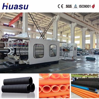 High Capacity 60-2000kg/h Online Cut By Cutting Machine Corrugated Pipe Making Machine with Air Or Water Cooling