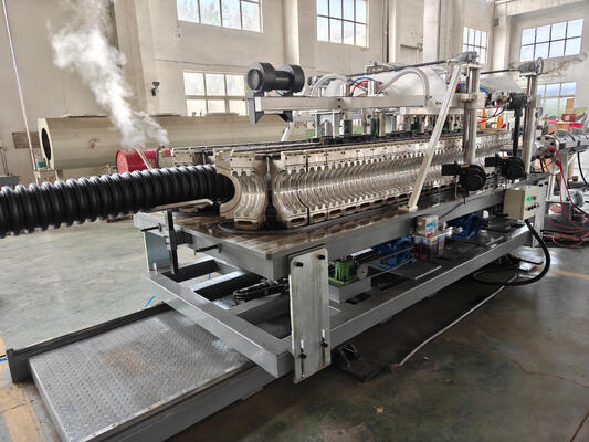 Automated Double Wall Corrugated Pipe Production Line with Vertical or Horizontal Corrugator and Customizable Colors