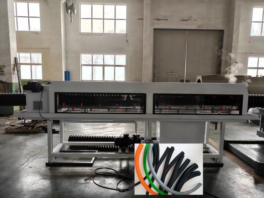 Water Cooling Double Wall Corrugated Pipe Extrusion Line with 48 Mould Quantity and Barrel Hardness HV940