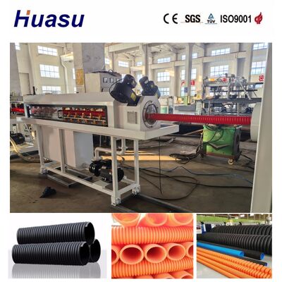 Automated Single Wall Corrugated Pipe Extrusion Line with 32mm-1600mm Pipe Diameter Range and 60-2000kg/h Capacity Featuring Siemens PLC Control