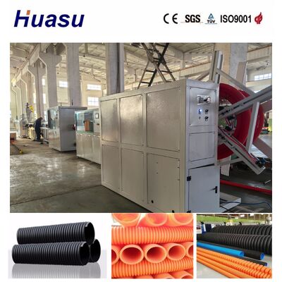Air Cooling And Water Cooling Cable Protection Pipe Extrusion Line With PLC Remote Control For 32mm-1600mm Pipe Diameter Range