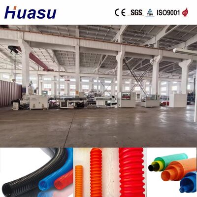 30-200mm HDPE PE PVC PP Single Wall Corrugated Pipe Extrusion Line with PLC Control System for Durable Pipes